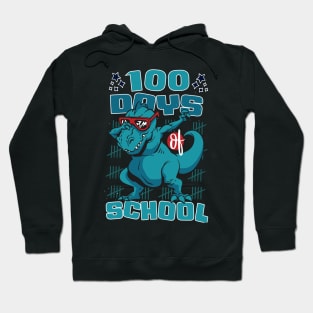 100 Days of school featuring a T-rex dino Dabbing #1 Hoodie